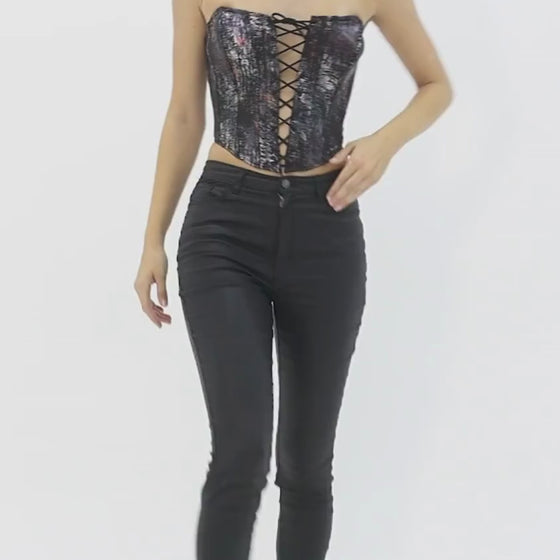 The Ava Shaped Bodice Front/Back Lace Corset 1365