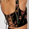 The Parker pink floral velvet corset 1670